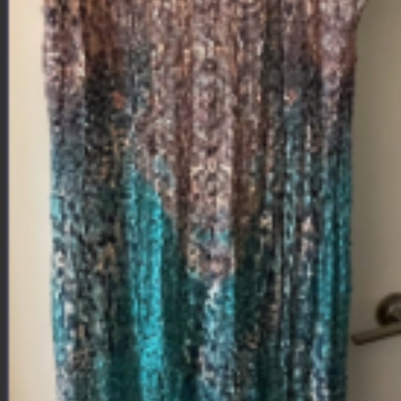 (NWOT) Reba Soft Stretch Knit, Muti-Colored, Embellished Dress. - Picture 2 of 7